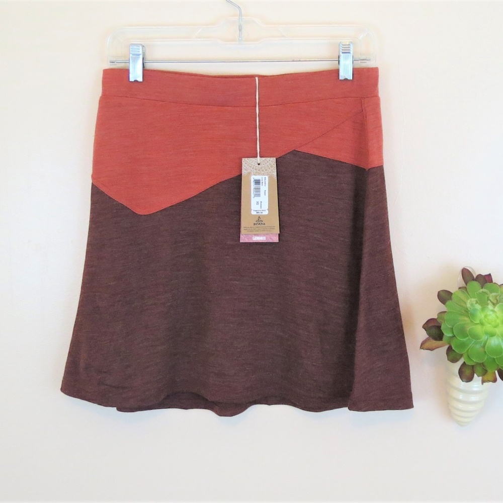 Prana Rust Livia A-Line Mini Skirt XS